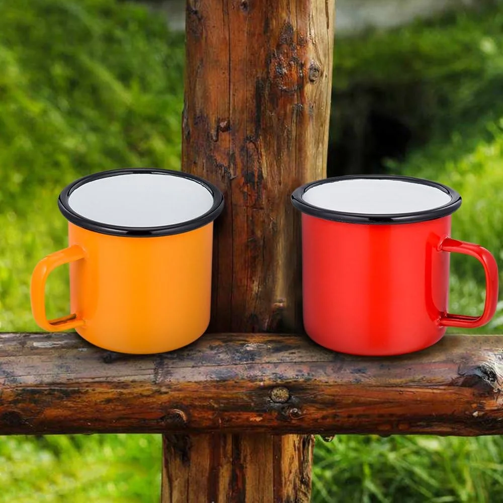 HaWare Juego de 4 tazas esmaltadas para café y té
