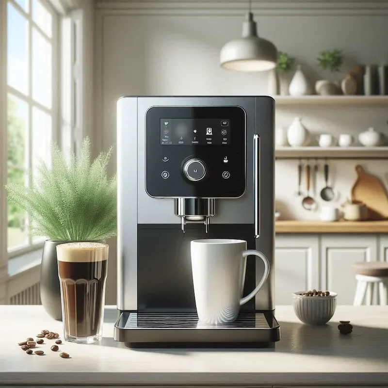 Cafetera súper automática, imagen IA