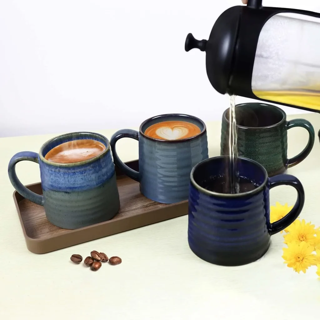 SECELES 500ml Tazas de café de cerámica hechas a mano