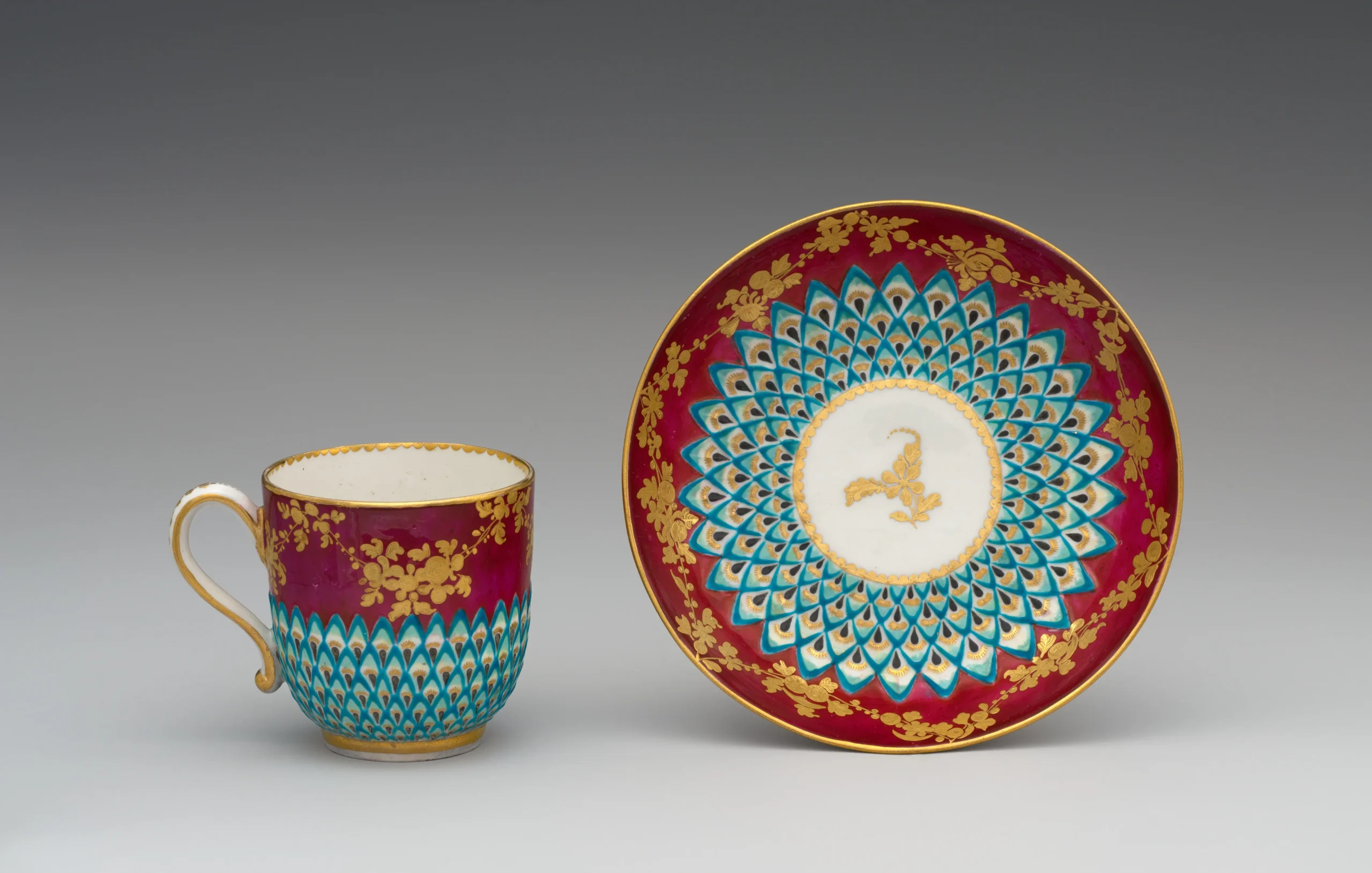 Cup and saucer. Possibly made at Chelsea Porcelain Manufactory (British, 1744–1784)